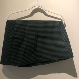 Green plaid skirt